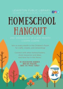 CANCELLED Homeschool Hangout // Lewiston Public Library, Maine