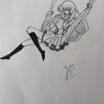 pencil drawn image of a teen manga contest submission