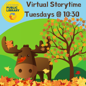 Virtual Storytime, Tuesdays at 10:30