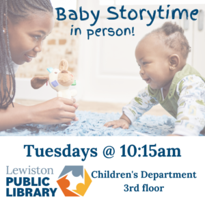 Graphic for baby storytime program.