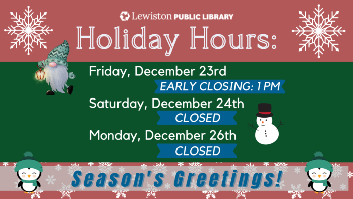 December Holiday Hours