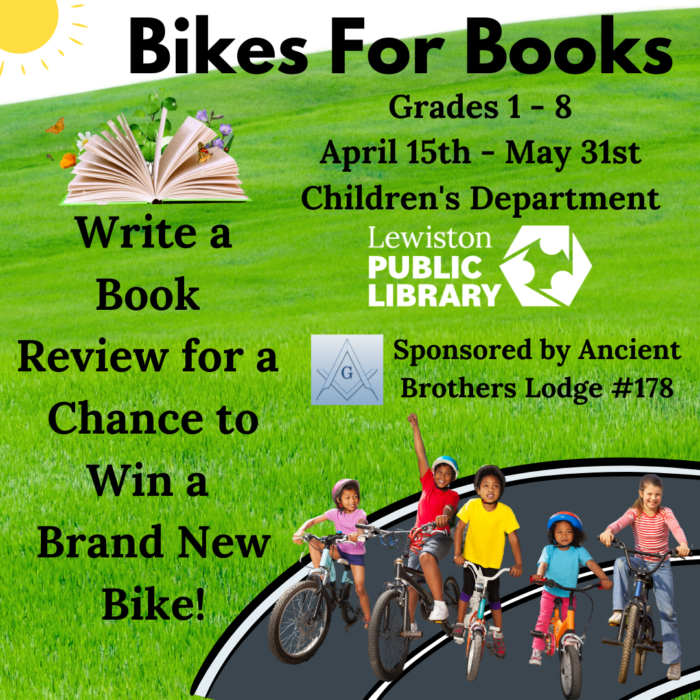 Graphic promoting Bikes for Books