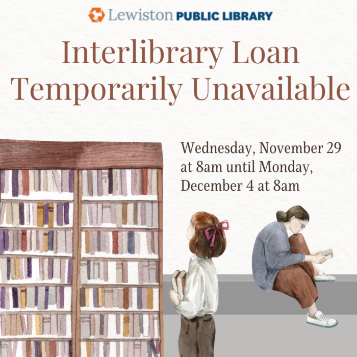 Graphic for temporary pause of interlibrary loan service