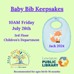 Graphic for Baby Bibs Keepsake program.