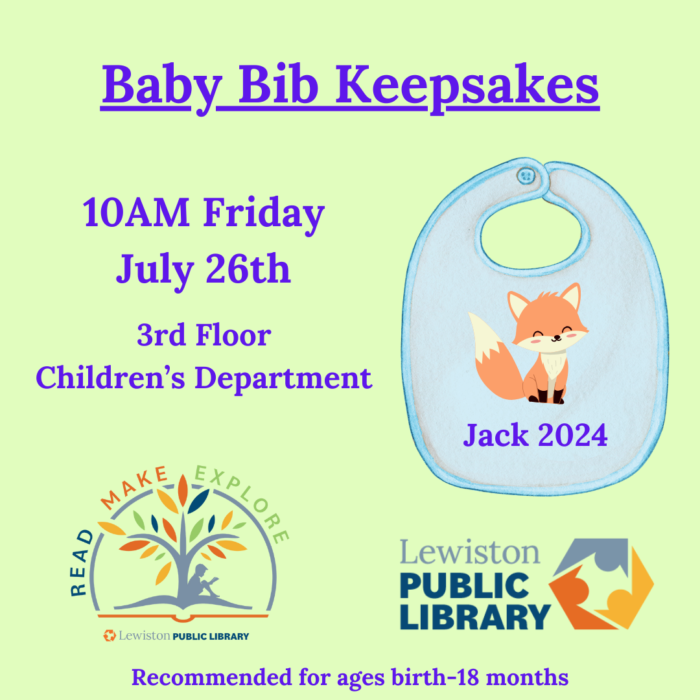Graphic for Baby Bibs Keepsake program.