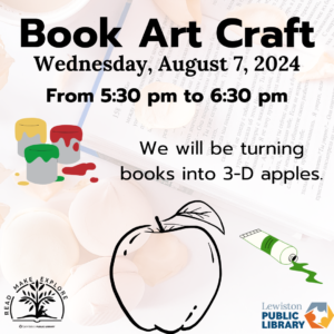Graphic for LPL's Book craft event