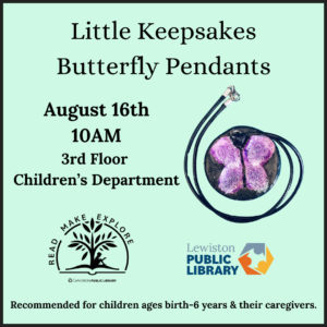 Graphic for Little Keepsakes Butterfly Pendants program.