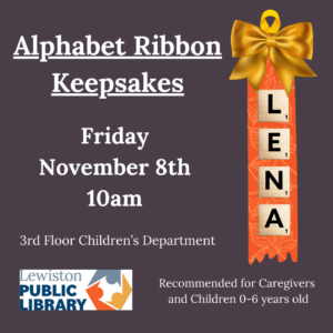 Graphic for Alphabet Ribbon Keepsakes program.