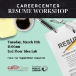 Graphic for CareerCenter resume workshop