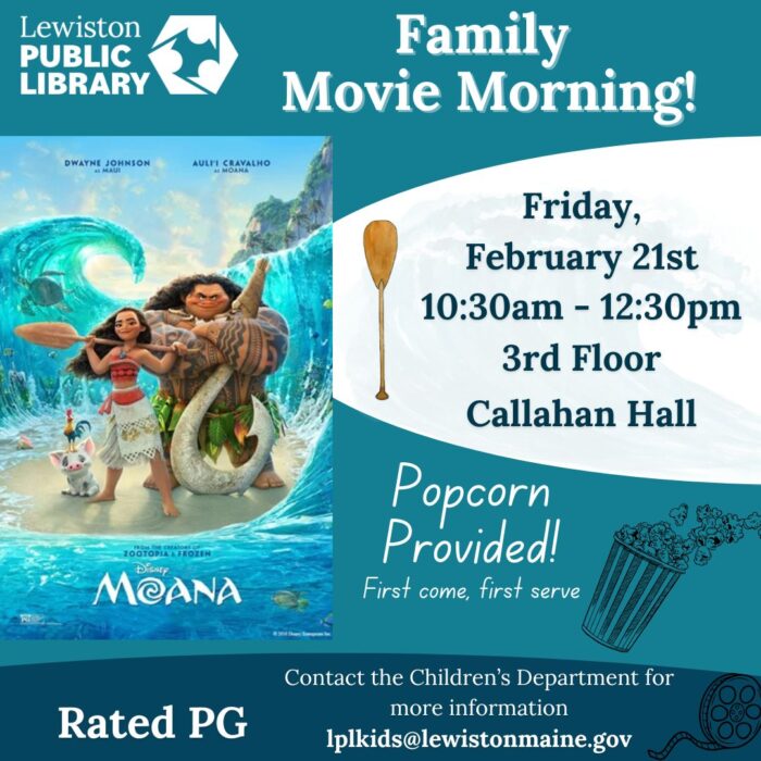 Graphic for Family Movie Morning program.