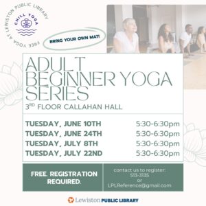 graphic for adult yoga beginner series program