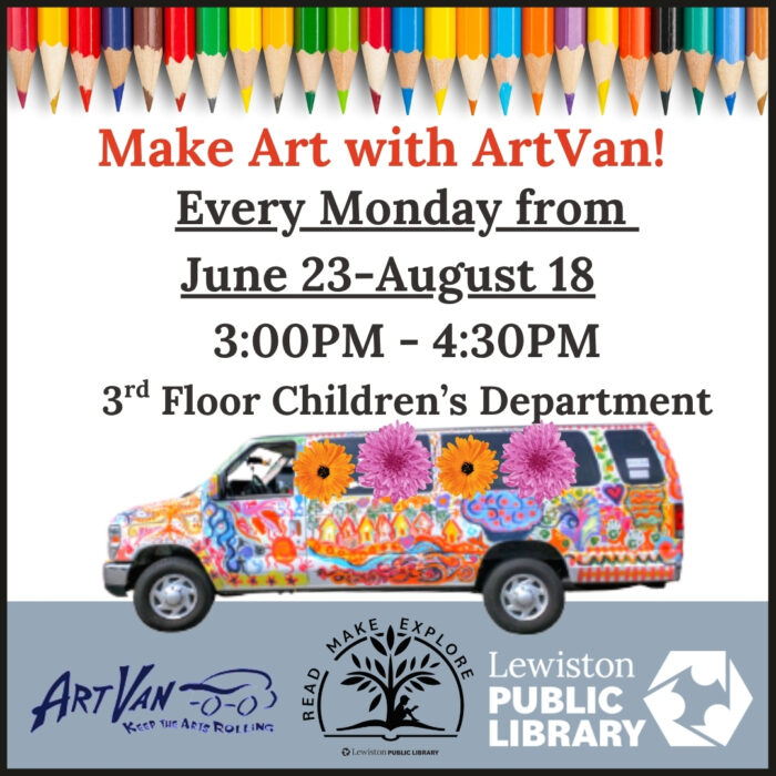 Graphic for summer ArtVan programs.