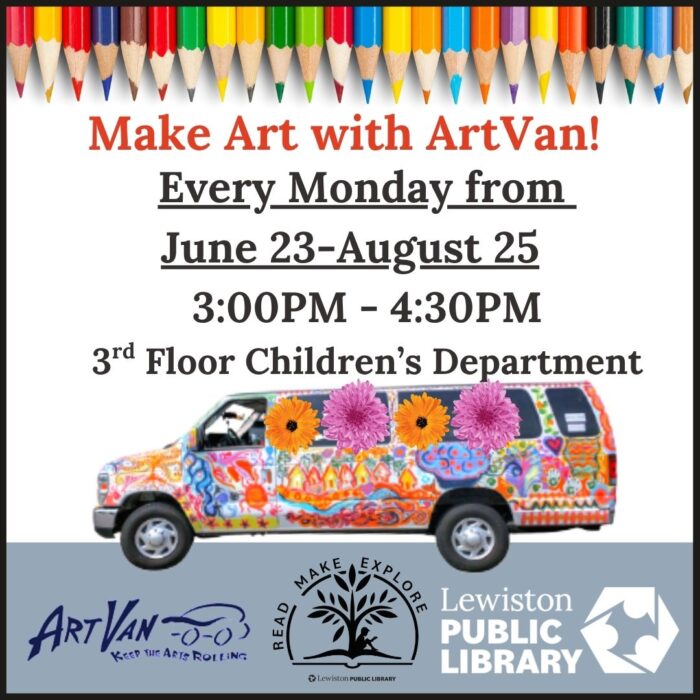 Graphic for Summer ArtVan programs.