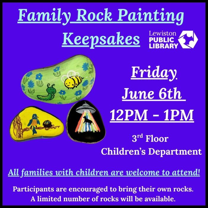 Graphic for Family Rock Painting Keepsakes program.