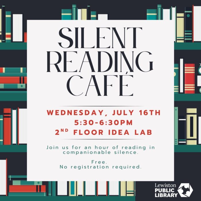 Graphic for silent reading cafe program