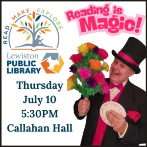 Graphic for the Reading is Magic program.