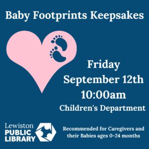 Graphic for baby footprints keepsakes program.