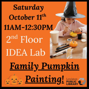 Graphic for Family a Pumpkin Painting program.