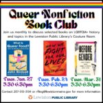 graphic for queer nonfiction book club