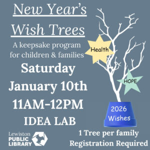 Graphic for New Year's Wish Trees program.