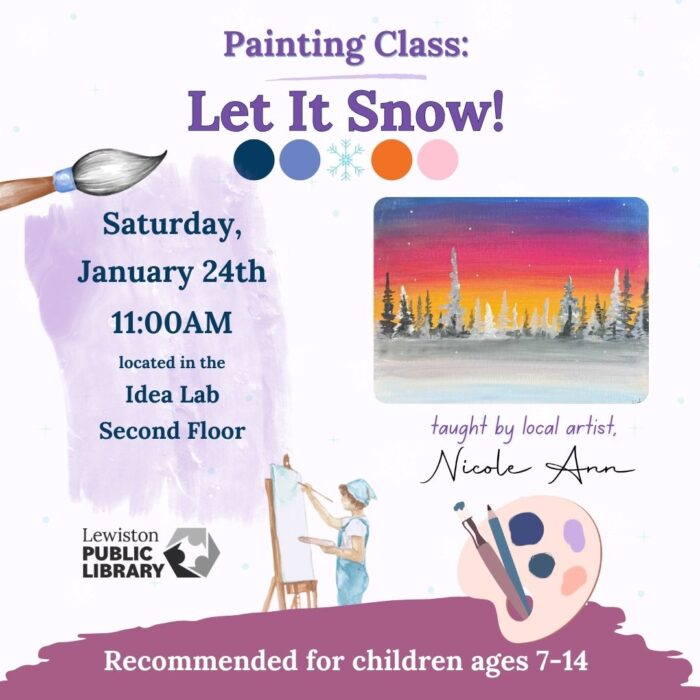 Graphic for Painting Class: Let it Snow! prgram.