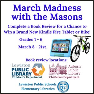 Graphic for March Madness with the Masons program.