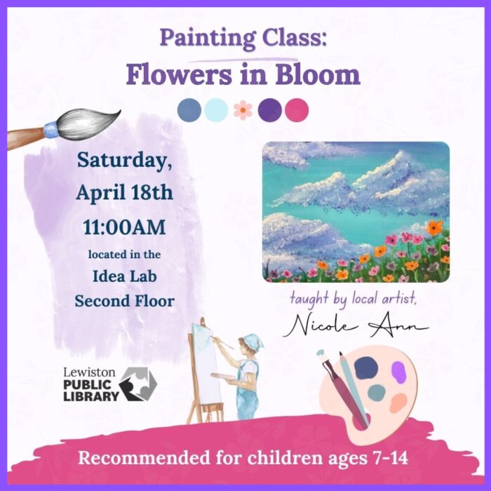 Graphic for paint 'flowers in bloom' program.