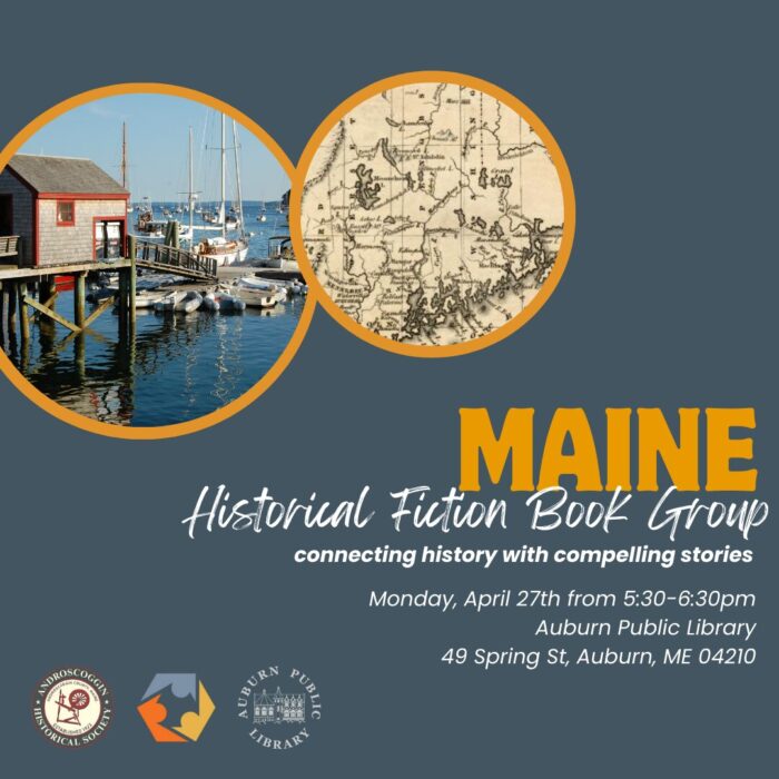 graphic for Maine historical book group April meeting
