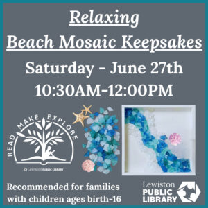 Graphic for BEACH MOSAIC FAMILY KEEPSAKES program.