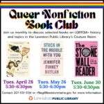graphic for queer nonfiction book club