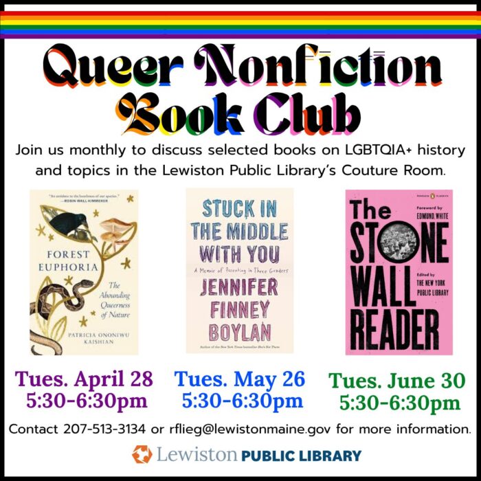 graphic for queer nonfiction book club