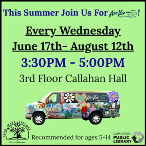 Graphic for summer ArtVan program.