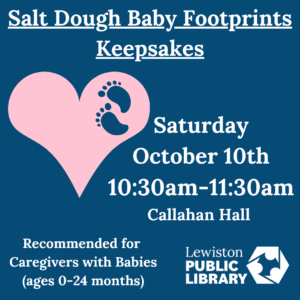 Graphic for a salt dough baby footprints keepsake program.