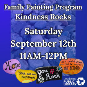 Graphic family painting program kindness rocks program.