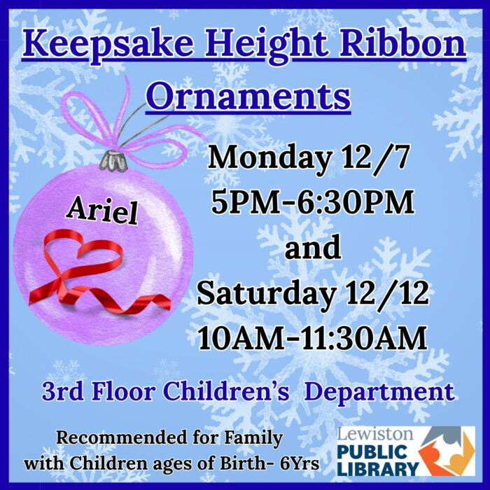 Graphic for the height ribbon ornament keepsake program.